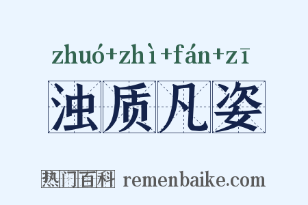 浊质凡姿是什么意思的图片
